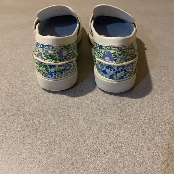 Tory Burch White/Blue/Green Golf Loafer Shoes sz 9M - Picture 4 of 6